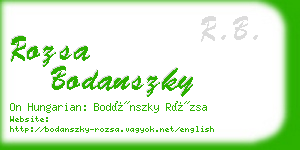 rozsa bodanszky business card